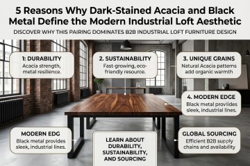 5 Reasons Why Dark-Stained Acacia and Black Metal Define the Modern Industrial Loft Aesthetic